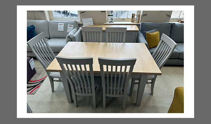 Painted Ext Dining Table And 6 Chairs