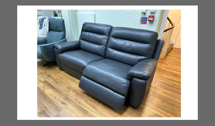 With Lumbar Adjustment In Slate Grey Leather, Ex Display
