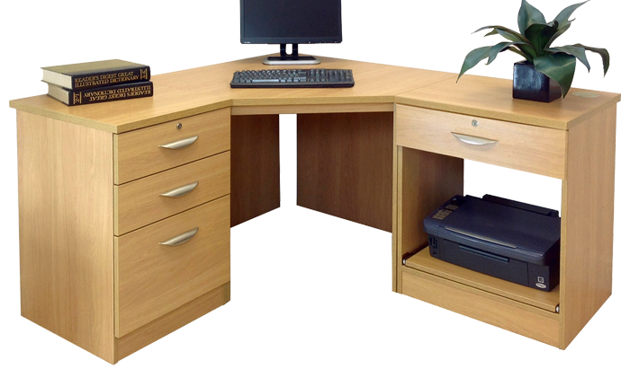 R White Home Office Classic Oak