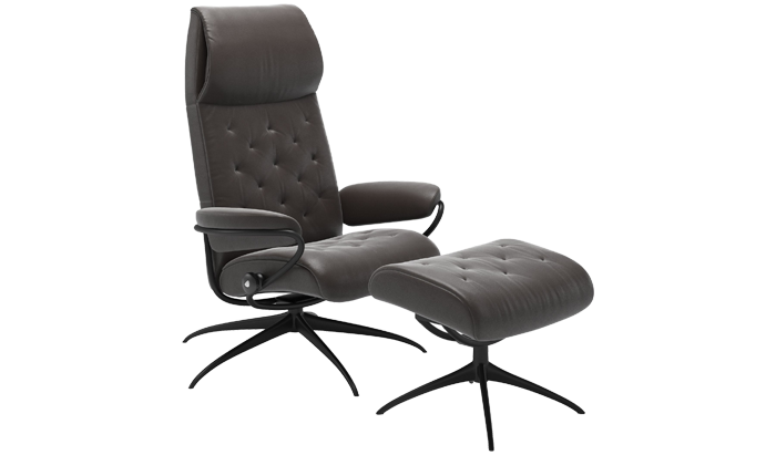 Stressless Metro swivel chair and footstool