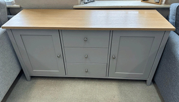 Painted Oak 3 Drawer Sideboard