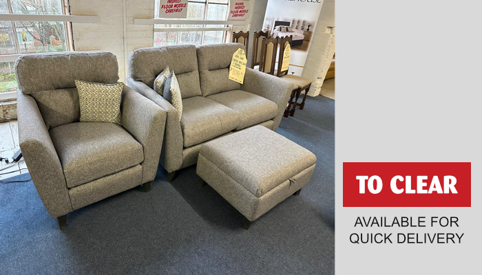 2 Seater Sofa, Armchair & Footstool